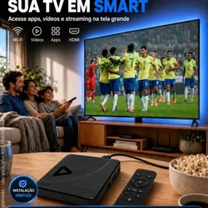 Smart Box 4K Android Tv Transforme Sua Tv Em Smart 2 Gb RAM 16 GB de Armazenamento Android Netflix Prime Video Play Store - Imagem 3