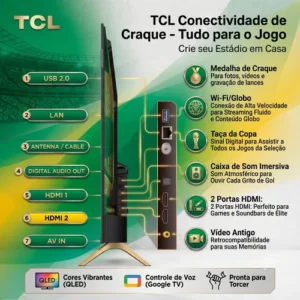 Smart Tv Tcl 40 Qled Full Hd Google Tv Bluetooth 40s5k - Imagem 11