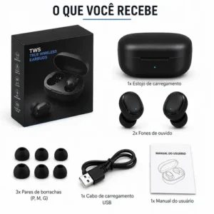 Fone De Ouvido Bluetooth 5.0 Sem Fio - Imagem 5