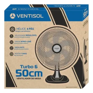Ventilador de mesa Turbo 6 vermelho 50cm Ventisol - Imagem 6