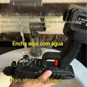 Lavadora de Alta Pressão Portátil Recarregável Maleta 2 Baterias Preto - Imagem 11