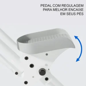 Simulador De Escada Máquina Caminhada Dobrável Stepper Branco - Imagem 5
