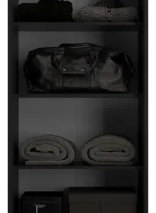 Armário Multiuso 2 Portas Preto Regente - Imagem 4