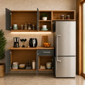 Armário De Cozinha Completo 5 Portas 1 Gaveta Com Nichos - Imagem 5