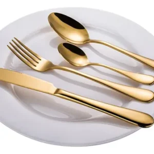 Kit 24 Faqueiro Dourado Talheres Luxo Premium Com Maleta - Imagem 8