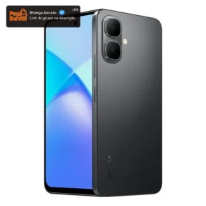 Smartphone Infinix Smart 10 4GB RAM 256GB SSD Câmera 8MP + IA, Tela 6.67 HD+ 120Hz, Bateria 5000mAh, Processador T7250, Android 15 Go, Dual Chip - Preto - Imagem 1