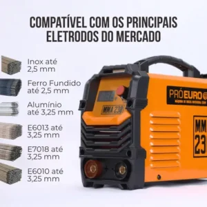 Máquina Solda Inversora 230a Pró Euro MMA Tig - Imagem 6