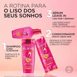 Sérum Leave-in Finalizador Capilar Efeito Liso por 1 Semana com Tecnologia Ativada por Calor Antifrizz e Protetor Térmico Elseve Liso dos Sonhos L'Oréal Paris 100ml - Imagem 3