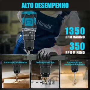 Parafusadeira Furadeira De Impacto Sem Escova 16.8v 2.0ah - Imagem 5