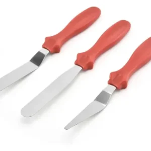 Kit 3 Espátulas Inox P/ Confeitaria Alisador De Bolo Decorar - Imagem 7