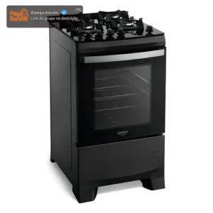 Fogão 4 Bocas Dako Supreme Glass Com Mesa Vidro Preto Bivolt Preto Bivolt - Imagem 1