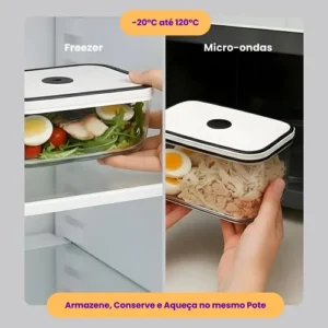 Kit 5 Potes Herméticos Plástico Freezer Microondas Marmita - Imagem 5