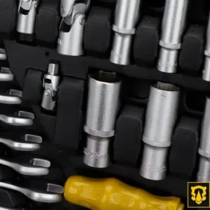 Jogo Soquetes Catracas Ferramentas Kit Chave 216 Peças Completa Oficina Master Maleta Tkf216 The Black Tools - Imagem 7