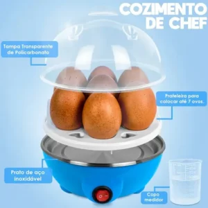 Cozedor Elétrico De Ovos A Vapor Portátil 110v/220v Tem Tudo Branco 50~60 - Imagem 3