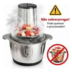 Processador Triturador Elétrico De Alimentos Inox 2 Litros - Imagem 3