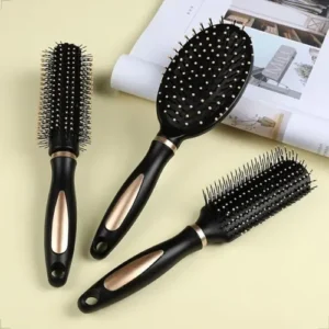 Kit 3 Escova De Cabelo Modeladora Acolchoada E Reta Atacado - Imagem 2