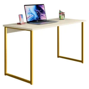 Escrivaninha Industrial 110cm Mesa Estudo Aparador Pés Aço - Imagem 7