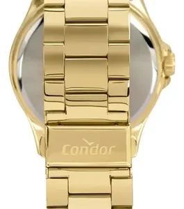 Kit x3 Relógio Feminino Dia A Dia Dourado Fundo Prata Condor - Imagem 3