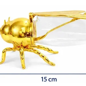 Meleira Abelha De Acrílico Dourada Com Colher - Vencedor - Imagem 6