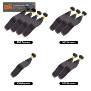 Cabelo Humano Natural Mega Hair Liso Na Tela 65cm - 100g - Imagem 1