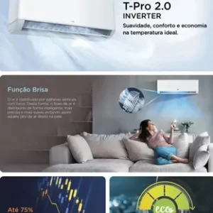 Ar Condicionado Split Hi Wall TCL T-Pro 2.0 Inverter 9.000 Btus Frio R-32 - Imagem 7