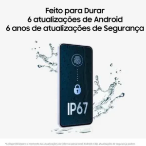 Smartphone Samsung Galaxy A36 5G 128GB 6GB RAM Câmera Tripla de até 50MP Selfie de 12MP IP67 Super AMOLED 6.7'' NFC Recursos AI Android e Segurança Snapdragon - Branco - Imagem 3
