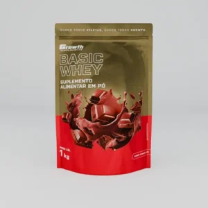 Basic Whey 1kg Growth Supplements - Chocolate - Imagem 2