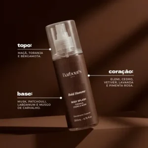 Kit 3 Body Splash Masculino Homme Desodorante Barbours 200ml - Imagem 3