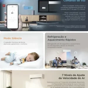 Ar Condicionado Split Hi Wall TCL T-Pro 2.0 Inverter 9.000 Btus Frio R-32 - Imagem 5