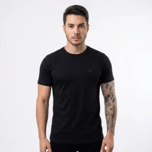 Camiseta Ogochi Básica Algodão Original Lisa Masculina - Imagem 4