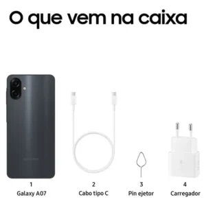 Celular Samsung Galaxy A07 256gb, 8gb, Câmera 50mp, Tela 6.7 , Proteção Ip54, Processador 6nm - Preto - Imagem 11