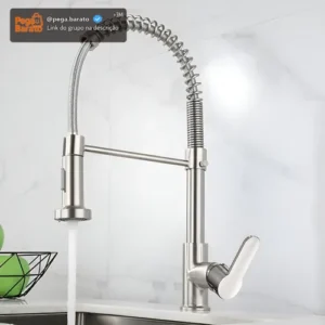 Torneira Cozinha Gourmet Bancada Flexível Monocomando Pia - Imagem 1