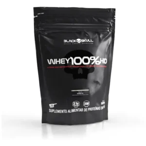 Whey 100% Hd Refil Black Skull - 900g (wpc, Wpi E Wph) Sabor Baunilha - Imagem 2