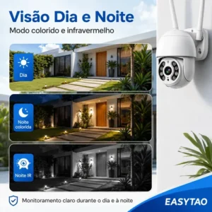 2 Câmera Segurança Ip Wifi Icsee Infravermelho Prova Dágua - Imagem 6