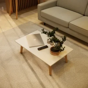 Mesa De Centro 80x42 Baixa Pé Palito Retangular Sala Retrô - Imagem 11