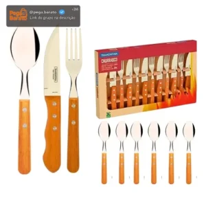 Jogo Talher Churrasco Com Colheres Tramontina Jumbo 18 Peças - Imagem 1