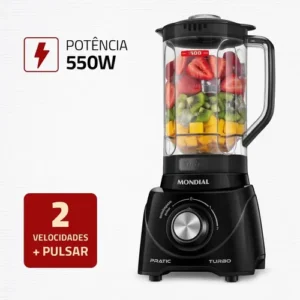 Liquidificador Pratic Turbo, Mondial, 550W - L-98-B - Imagem 3