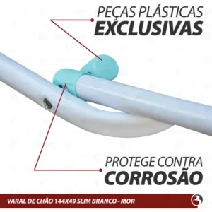 Varal De Chão Abas Slim Dobrável Retrátil Aço Reforçado Mor - Imagem 7
