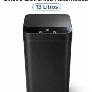 Lixeira Automatica Sensor 13L Inteligente Banheiro Cozinha Tampa Eletrica Infravermelho Abertura Automatica Sem Toque Compacta Plastico Resistente Vedacao Odor Residencial RMI - Imagem 12