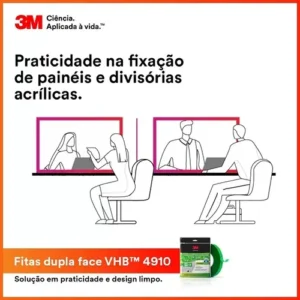 Fita Dupla Face 3m Vhb 9,5mm X 20m 4910 Transparente Lisa - Imagem 5