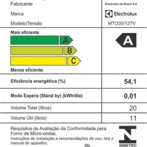 Micro-ondas Electrolux 20l Branco MTO30 - Imagem 8