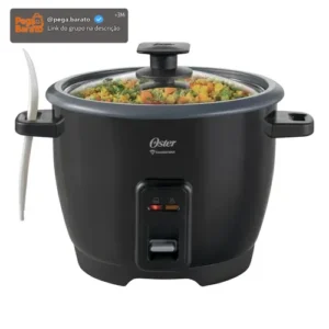 Panela de arroz Oster, 7 xícaras, antiaderente, CKStrcb7dfblk preta 50 Hz - Imagem 1