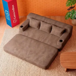 Sofá Cama Nami. 1,88m Xpand Tech Tecido Velourê Cama Inbox - Imagem 5