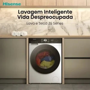 Lava e Seca Hisense 3S Branca 12kg / 8kg Inverter 16 programas 110V com Wi-Fi WD3S1243BW1 - Imagem 7