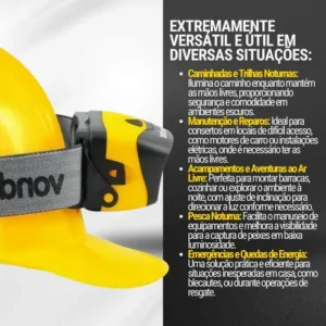 Lanterna Adaptável Para Cabeca Ledcob Lcv 120 Vonder Lanterna Preto Luz Branco - Imagem 3