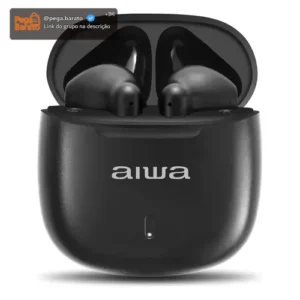 Fone de Ouvido Eardbud AIWA AWS-EB-05-B Bluetooth IPX4 24 Horas de bateria - Imagem 1