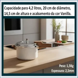 Panela De Pressão Antiaderente Cerâmica Indução Mimo 4,2l - Imagem 3