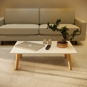 Mesa De Centro 80x42 Baixa Pé Palito Retangular Sala Retrô - Imagem 10