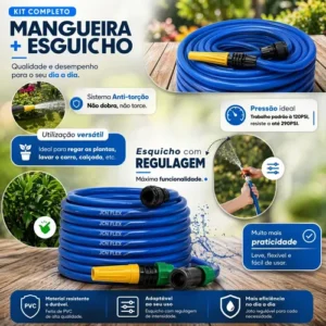 Mangueira Jardim 50m Jcnflex N Dobra Pra Casa Forte Flexível - Imagem 5