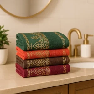 Kit 4 Toalha Rosto Algodão 330g/m2 Luxo Laune Haus Cores Sortidas - Imagem 5
